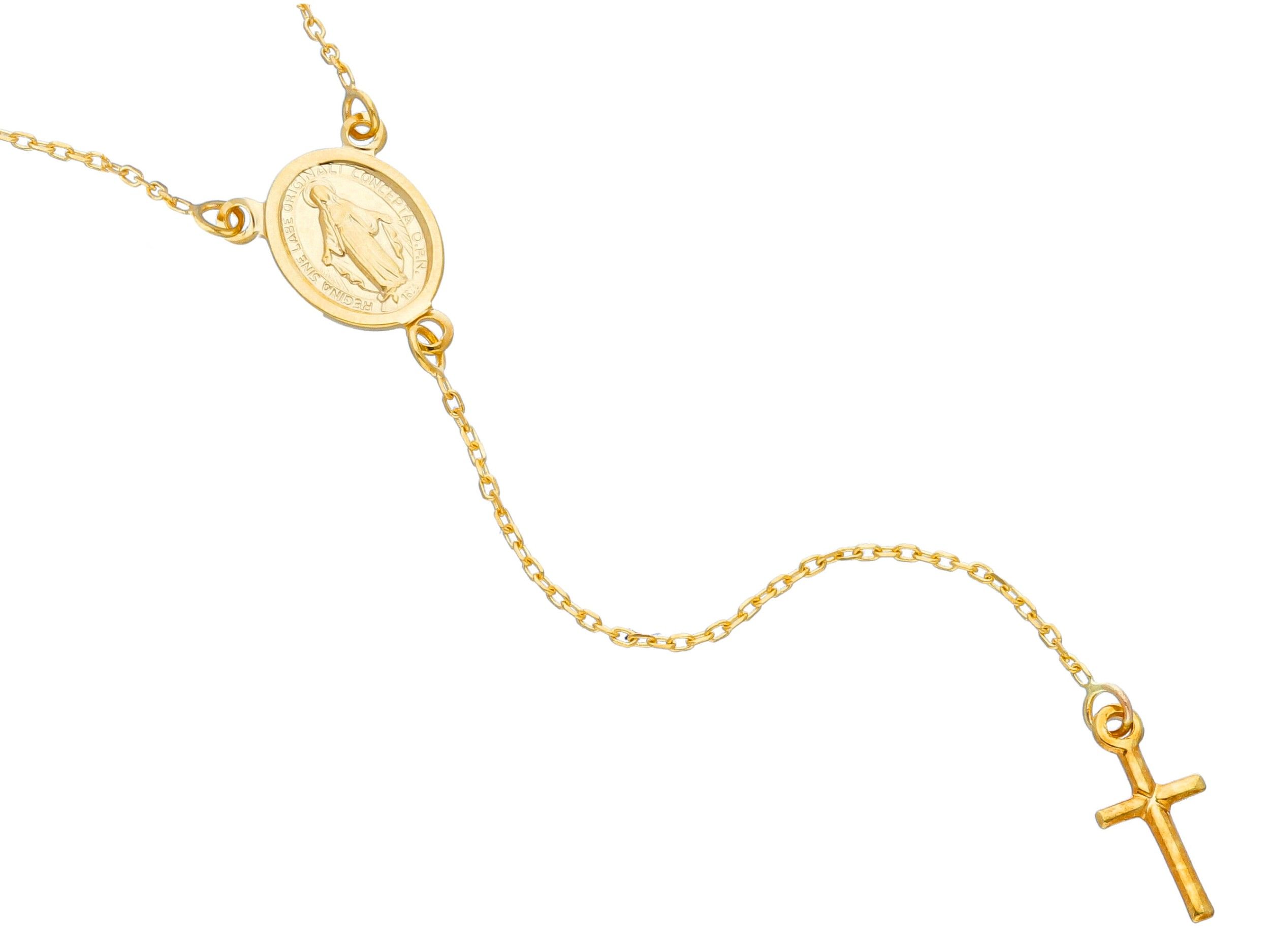 Collana rosario in oro giallo k14  (code S239695)